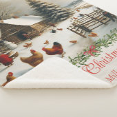  Chicken Boerderij Kerst Gepersonaliseerd Sherpa Deken (3/4)