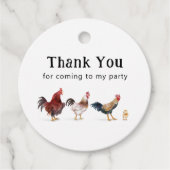 Chicken Boerderij Rooster Verjaardagsfeestje Bedankjes Labels (Voorkant)