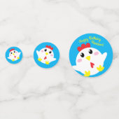 Chicken Boerderij verjaardagsfeestje Kinder Confetti (Achterkanten)