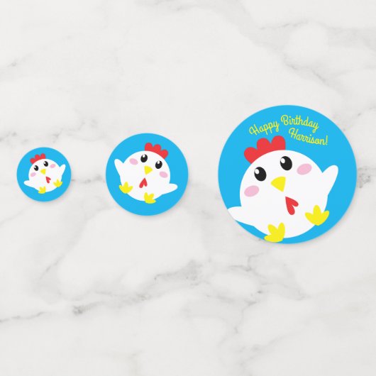 Chicken Boerderij verjaardagsfeestje Kinder Confetti (Achterkanten)