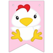 Chicken Boerderij verjaardagsfeestje Vlaggetjes (Eerste vlag)