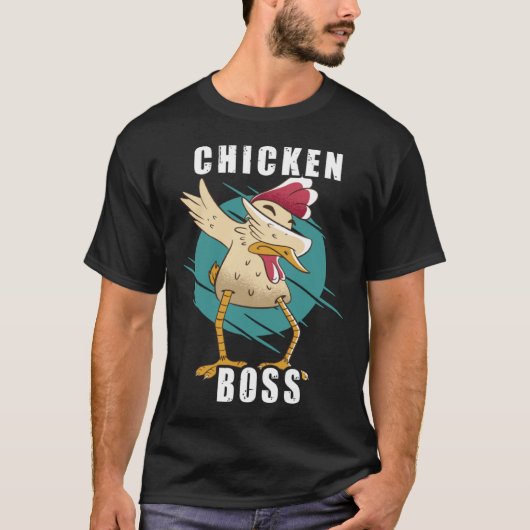 Chicken Boss cooler Hahn für Landwirt oder Bauer   T-shirt (Voorkant)