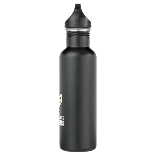 Chicken Boy Chicken Girl Dit Kind houdt van kippen Waterfles (Rechts)