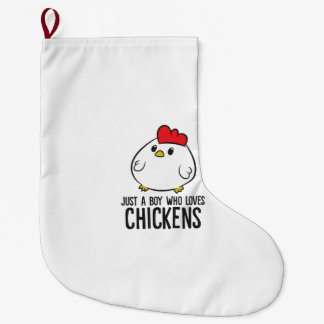 Chicken Boy Just a Boy Who Loves Chickens Grote Kerstsok