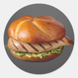 Chicken Breast Sandwich Ronde Sticker