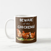 Chicken Brown Hen Free Range Poultry Farmer Women Koffiemok (Links)