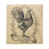  Chicken Burlap Notitieblok (Voorkant)