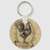 Chicken Burlap Sleutelhanger (Voorkant)