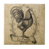  Chicken Burlap Tegeltje (Voorkant)
