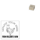Chicken Business Funny Custom Egg Stamp Rubberstempel (Gestempeld)