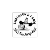 Chicken Business Funny Custom Family Boerderij Egg Rubberstempel (Afrduk)