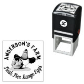 Chicken Business Funny Custom Family Boerderij Egg Zelfinktende Stempel (In situ)