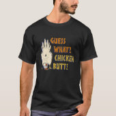 Chicken Butt Raad wat voor dierverkuikkuikens T-shirt (Voorkant)