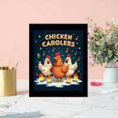 Chicken Carolers Acryl Bord (Huwelijk)