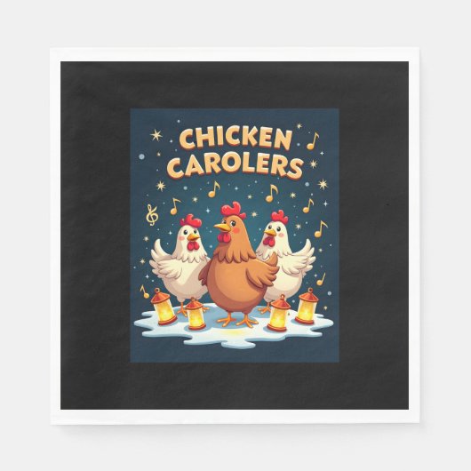 Chicken Carolers Servet (Voorkant)