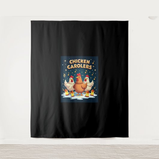 Chicken Carolers Wandkleed (Voorkant)