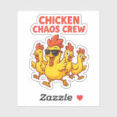 Chicken Chaos Crew Sticker (Vel)