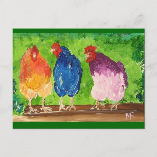 Chicken Chat Briefkaart (Voorkant)