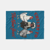 Chicken Cheers To The New Year  Fleece Deken (Voorkant (Horizontaal))