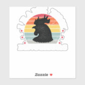 Chicken Chick I Raise Tiny Dinosaurs Funny Chicken Sticker (Vel)