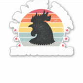 Chicken Chick I Raise Tiny Dinosaurs Funny Chicken Sticker (Voorkant)