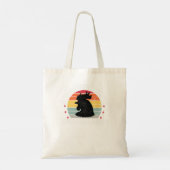 Chicken Chick I Raise Tiny Dinosaurs Funny Chicken Tote Bag (Achterkant)