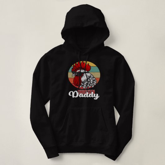 Chicken Chick Mannen Chicken Dad Retro Far Hoodie (Design voorkant)