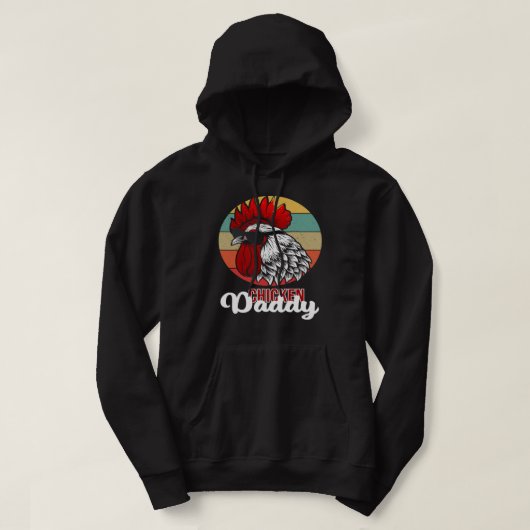 Chicken Chick Mannen Chicken Dad Retro Far Hoodie (Design voorkant)
