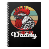 Chicken Chick Mannen  Chicken Dad Retro Far Notitieboek (Voorkant)