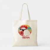 Chicken Chick Mannen  Chicken Dad Retro Far Tote Bag (Achterkant)