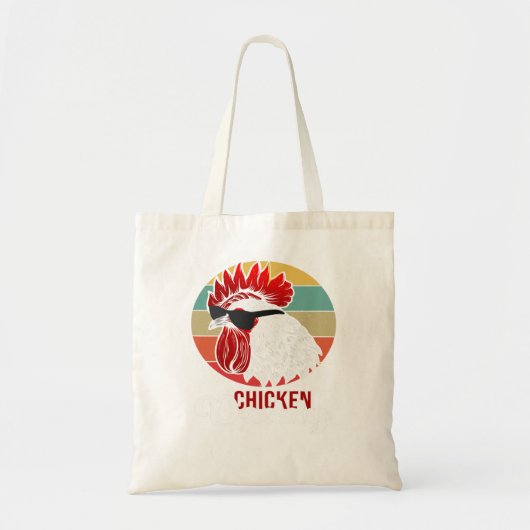 Chicken Chick Mannen  Chicken Dad Retro Far Tote Bag (Voorkant)