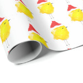 Chicken chick yellow watercolor stylish cadeaupapier (Rol Hoek)