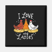 Chicken Chicken Eggs Farmer Funny Gift Magneet (Voorkant)