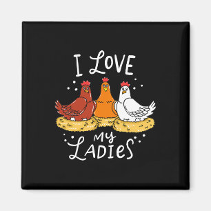 Chicken Chicken Eggs Farmer Funny Gift Magneet