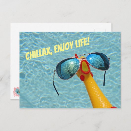 Chicken Chillax, geniet van het Briefkaart van het (Voorkant / Achterkant)