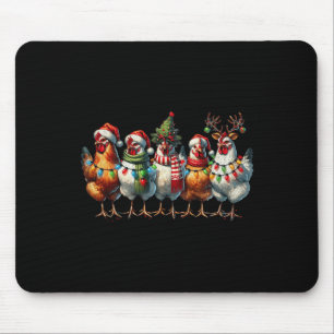 Chicken Christmas Lights Boerderij Animal Schattig Muismat