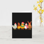 Chicken Christmas Lights Farm-girl Animal Lover Ro Kaart (Gele Bloem)