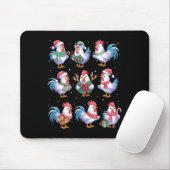 Chicken Christmas Lights Funny Chickens Liefhebber Muismat (Met muis)