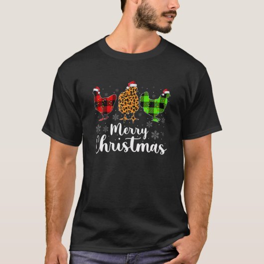Chicken Christmas Lights Grappige Chicken Lover Xm T-shirt (Voorkant)