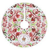 Chicken Christmas Rode & Groene Waterverf Kerstboom Rok (Voorkant)