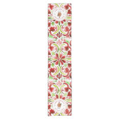 Chicken Christmas Rode & Groene Waterverf Korte Tafelloper (Voorkant)