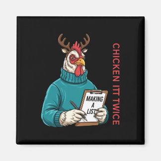 Chicken Christmas Shirt, Making A List Chicken It  Magneet