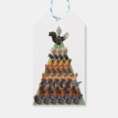 Chicken Christmas Tree Gift Label Cadeaulabel (Voorkant)