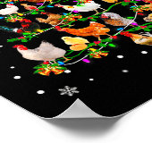 Chicken Christmas Tree Ornament Decor Xmas  Poster (Hoek)