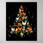Chicken Christmas Tree Ornament Decor Xmas Poster (Voorkant)