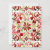 Chicken Christmas Waterverf Foto Feestdagenkaart (Achterkant)