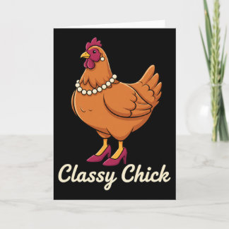Chicken Cly Chick, I'm That Hen In Pearls  Kaart