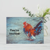 Chicken Colorful Rooster Photo Birthday Kaart (Staand voorkant)