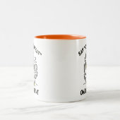 Chicken Comic Funny Angry Guess Wat een haan Humor Tweekleurige Koffiemok (Center)