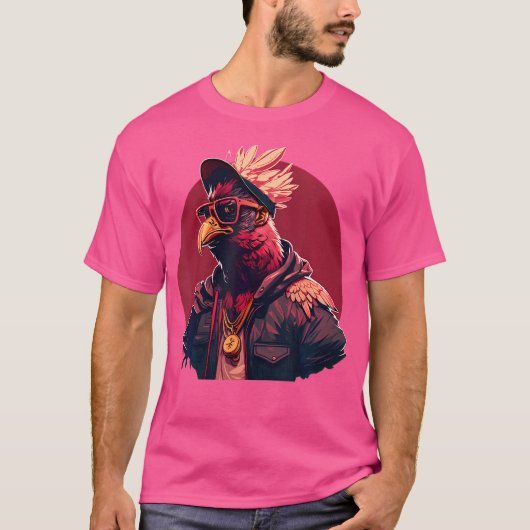 Chicken Cool Rap Hip Hop Rb Rapper T-shirt (Voorkant)